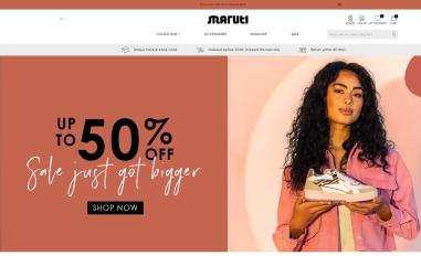 Schermafbeelding van marutifootwear.com