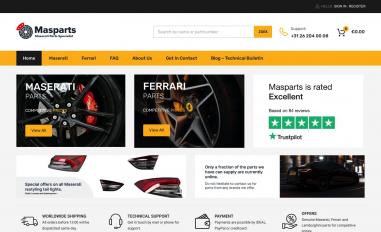 Schermafbeelding van masparts.nl
