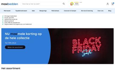 Schermafbeelding van maxibedden.nl