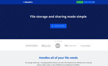 Schermafbeelding van mediafire.com