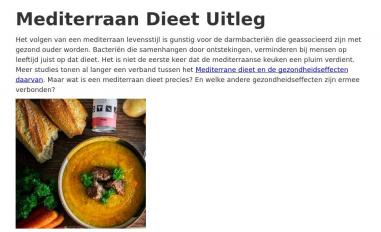 Schermafbeelding van mediterraan-dieet.webflow.io