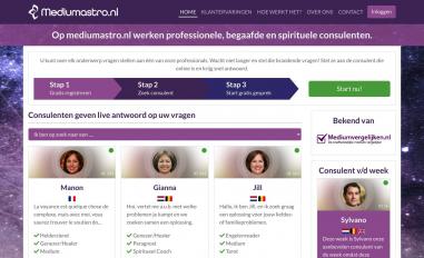 Schermafbeelding van mediumastro.nl