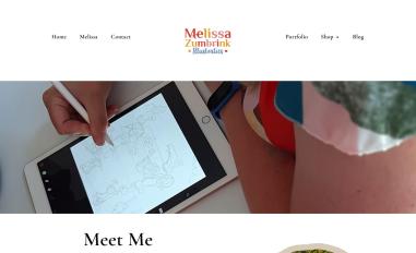 Schermafbeelding van melissazumbrink.nl