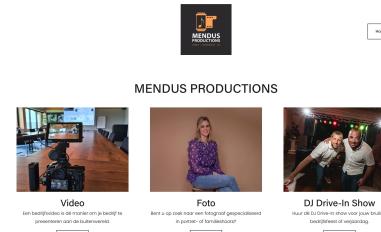 Schermafbeelding van mendusproductions.nl