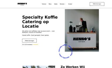 Schermafbeelding van mennoskoffiebar.nl