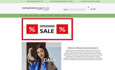 Schermafbeelding van merkschoenenwebshop.nl