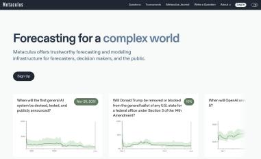 Schermafbeelding van metaculus.com