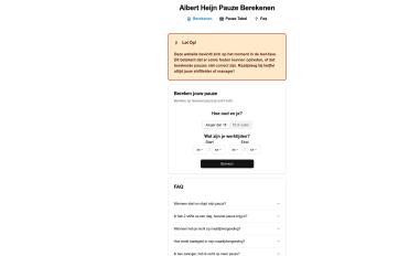 Schermafbeelding van mijnahpauze.nl