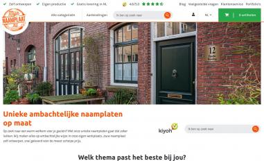 Schermafbeelding van mijnnaamplaat.nl