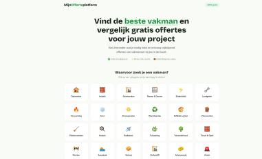 Schermafbeelding van mijnofferteplatform.be