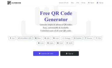 Schermafbeelding van mijnqrcode.nl