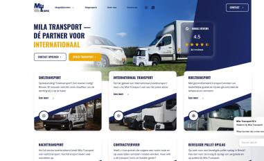 Schermafbeelding van milatrans.nl