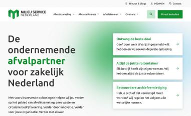 Schermafbeelding van milieuservice.nl