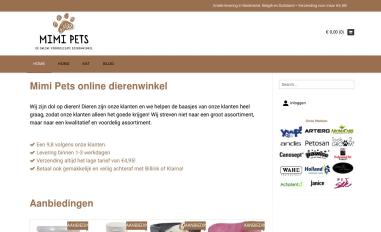 Schermafbeelding van mimipets.nl
