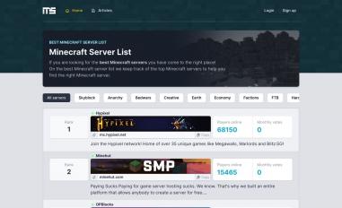 Schermafbeelding van minecraftservers.so