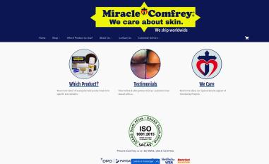 Schermafbeelding van miraclecomfrey.com