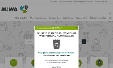 Schermafbeelding van miwa.be