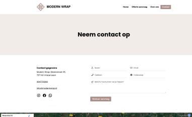 Schermafbeelding van modernwrap.nl