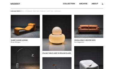 Schermafbeelding van modestfurniture.com