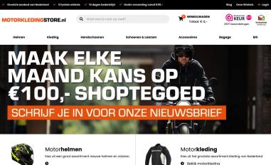 Schermafbeelding van motorkledingstore.nl