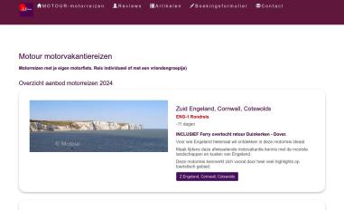 Schermafbeelding van motorvakantiereizen.nl