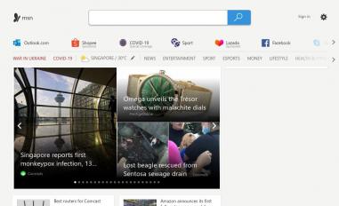 Schermafbeelding van msn.com