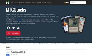 Schermafbeelding van mtgstocks.com