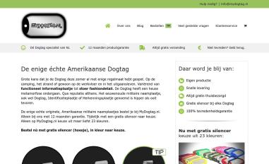 Schermafbeelding van mydogtag.nl
