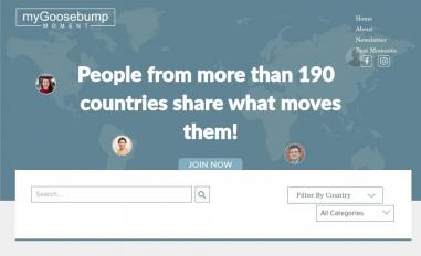 Schermafbeelding van mygoosebumpmoment.com