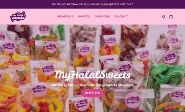 Schermafbeelding van myhalalsweets.nl
