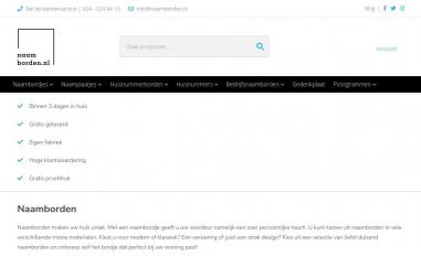 Schermafbeelding van naamborden.nl
