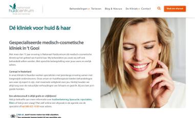 Schermafbeelding van nationaalhuidcentrum.nl