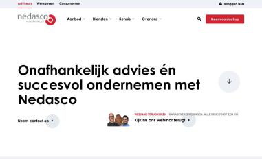 Schermafbeelding van nedasco.nl