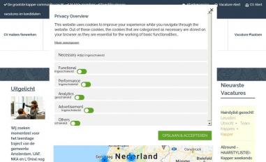 Schermafbeelding van nederlandsekappersunie.nl