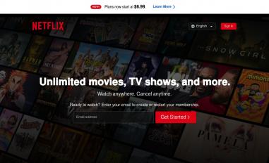 Schermafbeelding van netflix.com