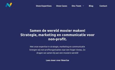 Schermafbeelding van newrise.nl