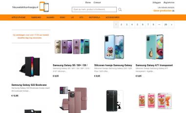 Schermafbeelding van nieuwetelefoonhoesjes.nl