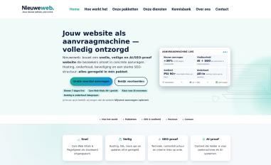 Schermafbeelding van nieuweweb.nl