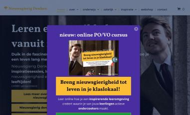 Schermafbeelding van nieuwsgierigdenken.nl