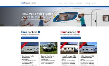 Schermafbeelding van nijsinkcaravans.nl