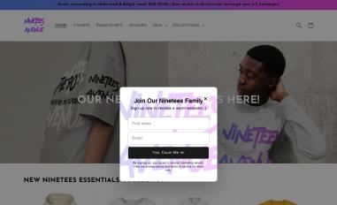 Schermafbeelding van nineteesavenue.com