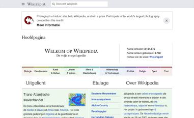 Schermafbeelding van nl.m.wikipedia.org