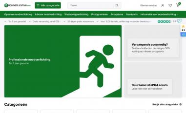 Schermafbeelding van noodverlichting.store