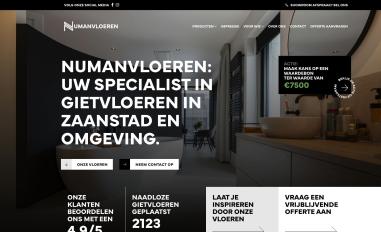 Schermafbeelding van numanvloeren.nl