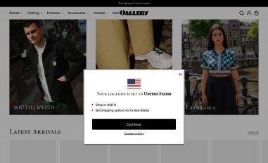 Schermafbeelding van oallery.com