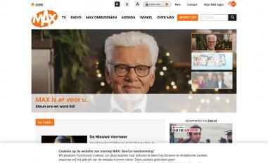 Schermafbeelding van omroepmax.nl
