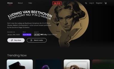 Schermafbeelding van onair.events