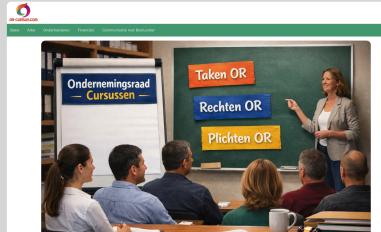 Schermafbeelding van ondernemingsraad-cursussen.nl
