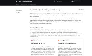Schermafbeelding van onlinebijbelverklaring.nl