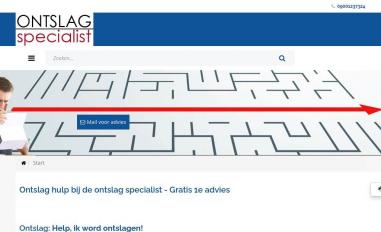 Schermafbeelding van ontslagspecialist.nl